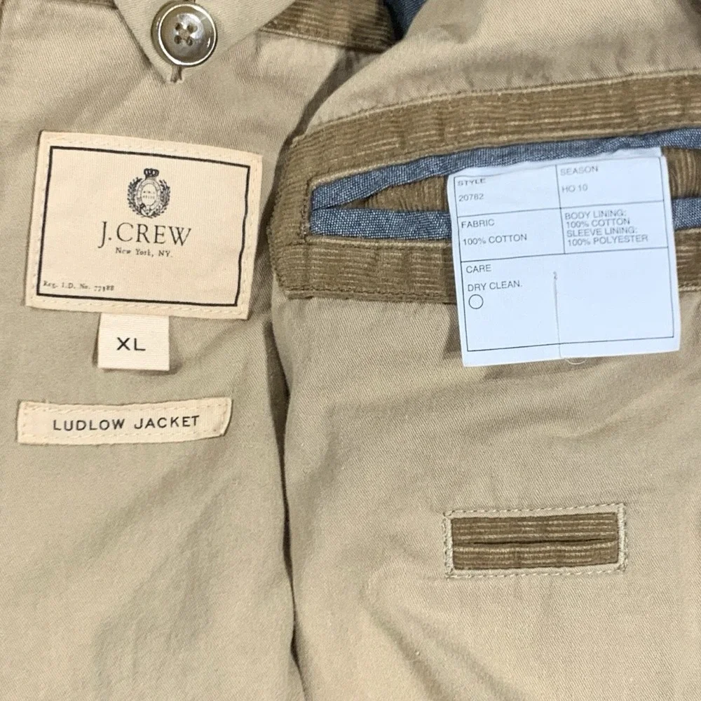 J Crew Ludlow‎ Corduroy Jacket Men's Size XL  Brown 100% Cotton Preppy Blazer